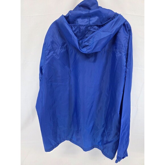 Elevate Mens Blue Long Sleeve Pockets Hooded Full Zip Windbreaker Jacket Sz XXL - Picture 5 of 7